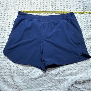 Lands' End Blue Athletic Coverup Shorts Lightweight Moisture-Wicking